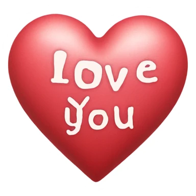 Heart with text I love you sticker