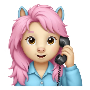 Pony talking on the phone sticker