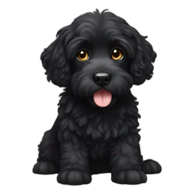 black water dog sticker