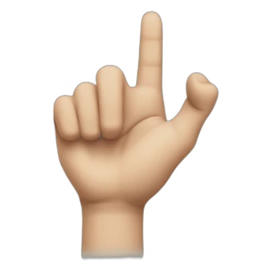 emoji of a hand with the index finger bent in an arc sticker