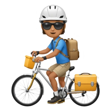 Bike courier with messenger box,Delivery Crew sticker