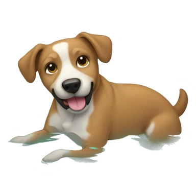dog in a pool sticker