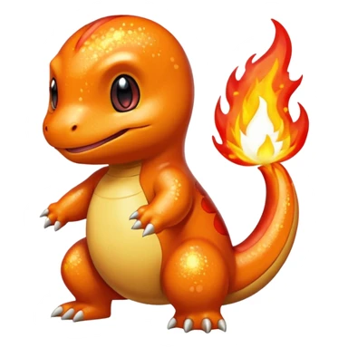 glitter pokemon charmander sticker