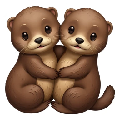 Cute otter love sticker