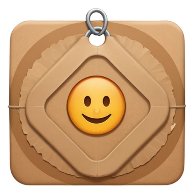 brown white Price tag sticker