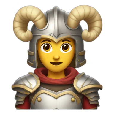 Aries zodiac knight sticker