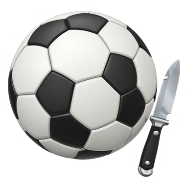 knife stuck in a soccer ball sticker