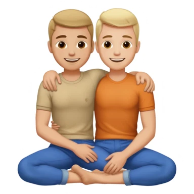 Gay man straddling another gay man’s lap sticker