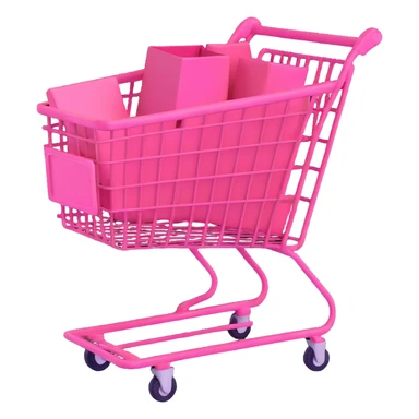 pink shopping cart, variation 1 sticker