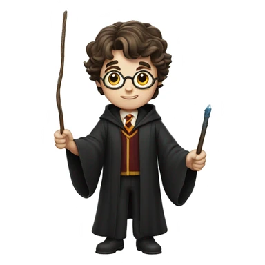 Harry Potter with a magic wand sticker