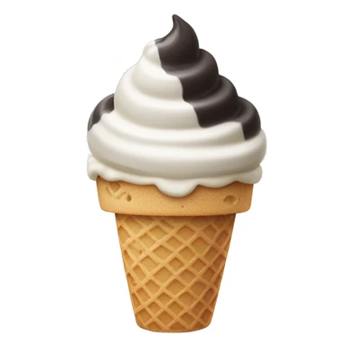cookies and cream ice cream cone sticker