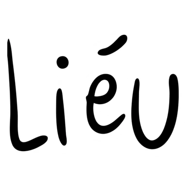 The word "LIEU" in capital letters sticker