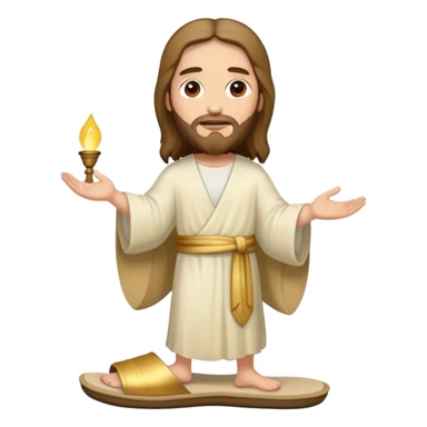 Jesus Christ single open toe slipper sticker