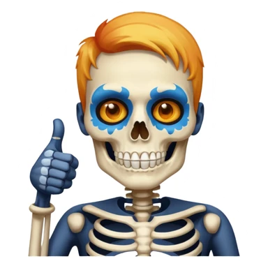 Pulgar arriba día de muertos sticker