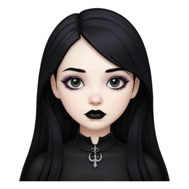 Gothic girl sticker