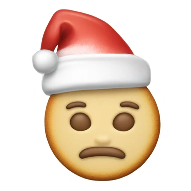 Sugar cookie Santa hat sticker