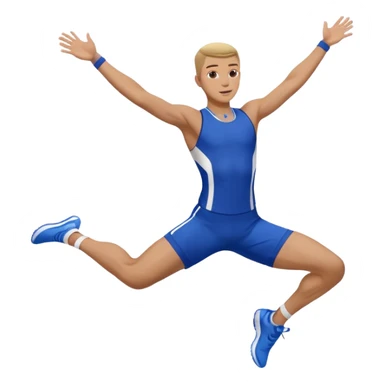 make a person jumping in a star position  sticker