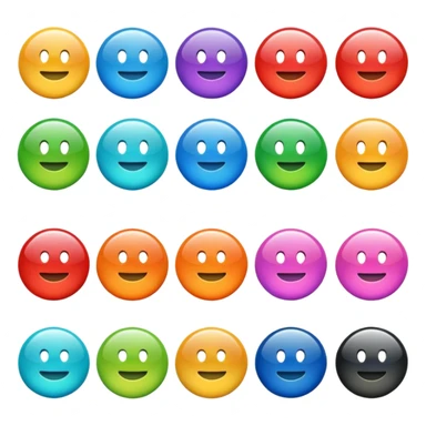 a colourful button not 3d or shading only 1 button no smiley face only 1 button no face sticker