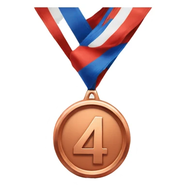 Copper 4th place medal sticker