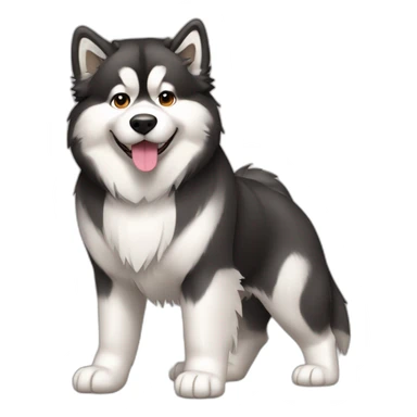 Dog alaskan malamute full-body sticker