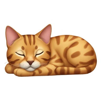 bengal cat sleeping sticker