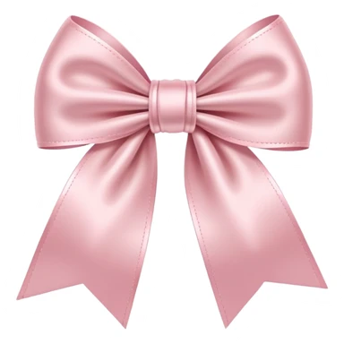 light pink ribbon bow sticker