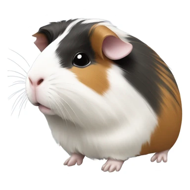Guinea pig black and white bands sticker