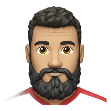 Homme barbu peau mate maillot psg sticker