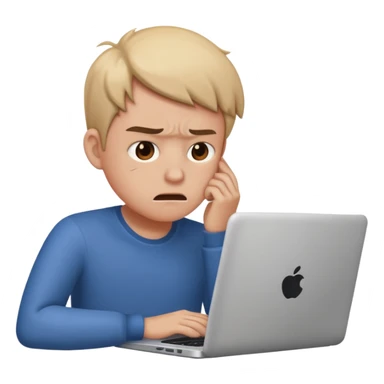 laptop working struggeling sticker