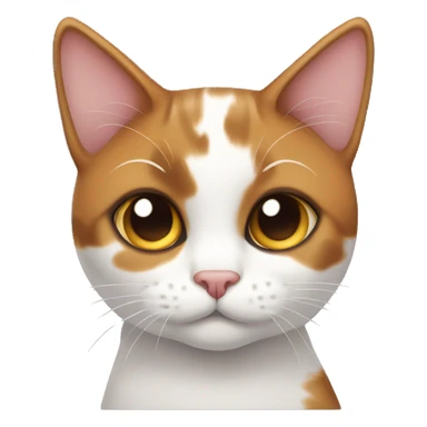Calico cat with heart eyes  sticker