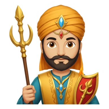 persian with saffron, scepter, trident sticker