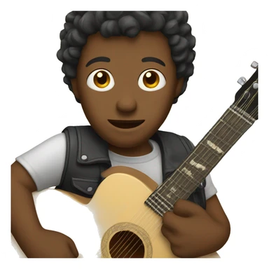 man with guitar sticker