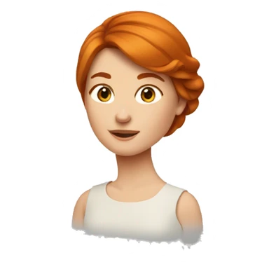 une femme rousse au cheveux courts et lisses et qui sourit sticker
