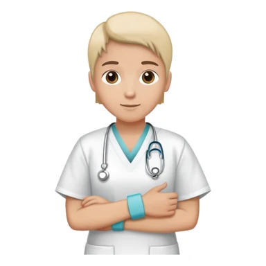 patient in a hospital gown with a medical wristband sticker