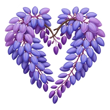 Wisteria and Malibu multicolor heart sticker