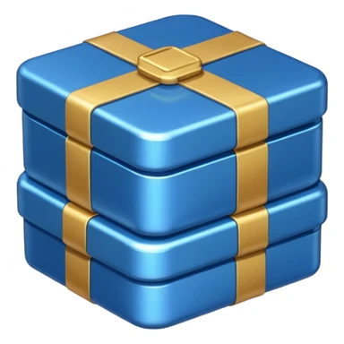 blue coins credit in a package sticker