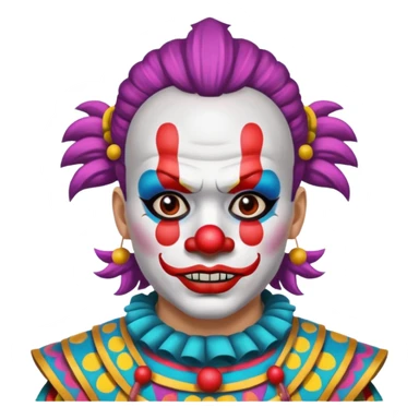 clown, wearing mayan samurai custome sticker
