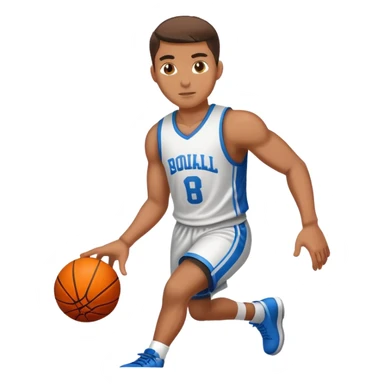 Football player shooting a basketball  sticker