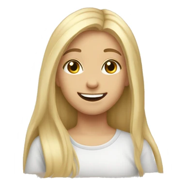 happy girl with boys this girl has blonde hair  sticker