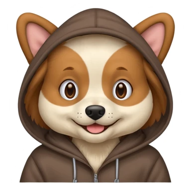 Dog with a hoodie sticker