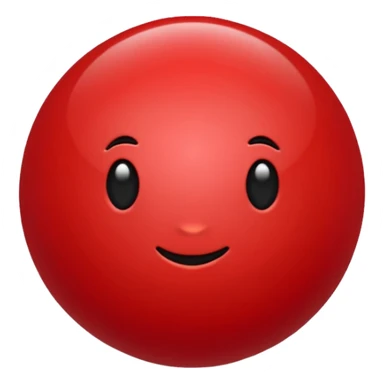 crimson-red sphere sticker