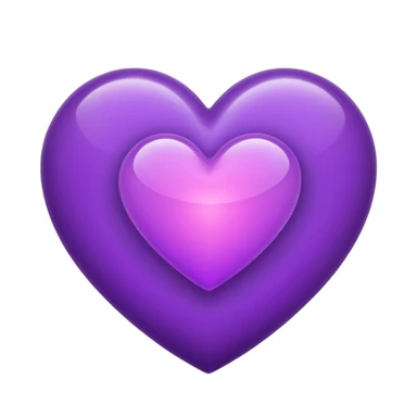 purple heart with a soft glow sticker