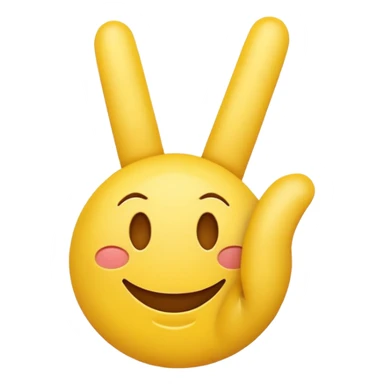 Make the smiley face and middle finger hand look more like a mobile phone emoji, with rounded shapes, glossy finish, and a style similar to standard phone emoji icons, keeping the transparent background. sticker