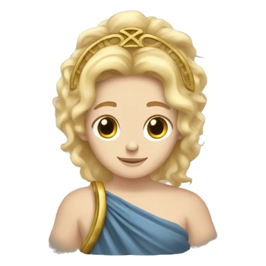 Apollo Greek mythology blonde hair lyre  sticker
