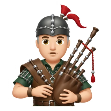 Warrior playing bagpipes chugging whiskey sticker
