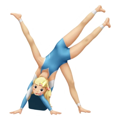 blonde gymnast doing a backbend  ￼ sticker