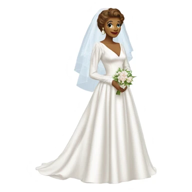 eighties wedding dress with large sleeves sticker