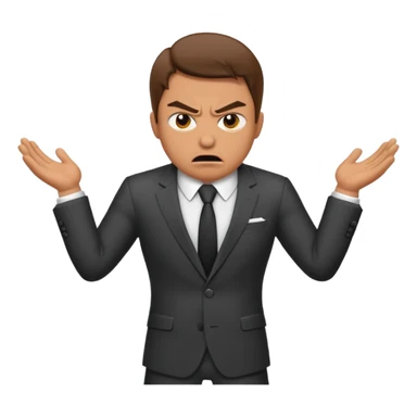 very angry male boss in suit sticker