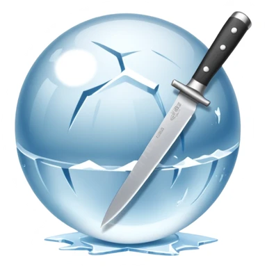 ice ball cutting knife sticker