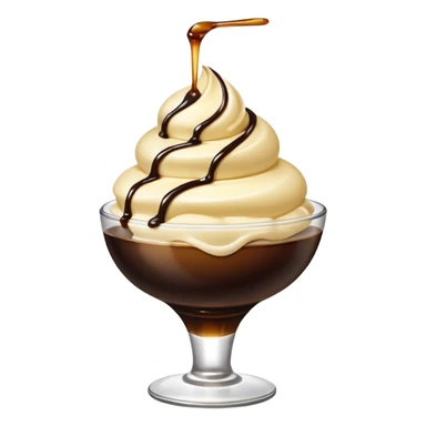 Soy sauce bottle poured on ice cream. sticker